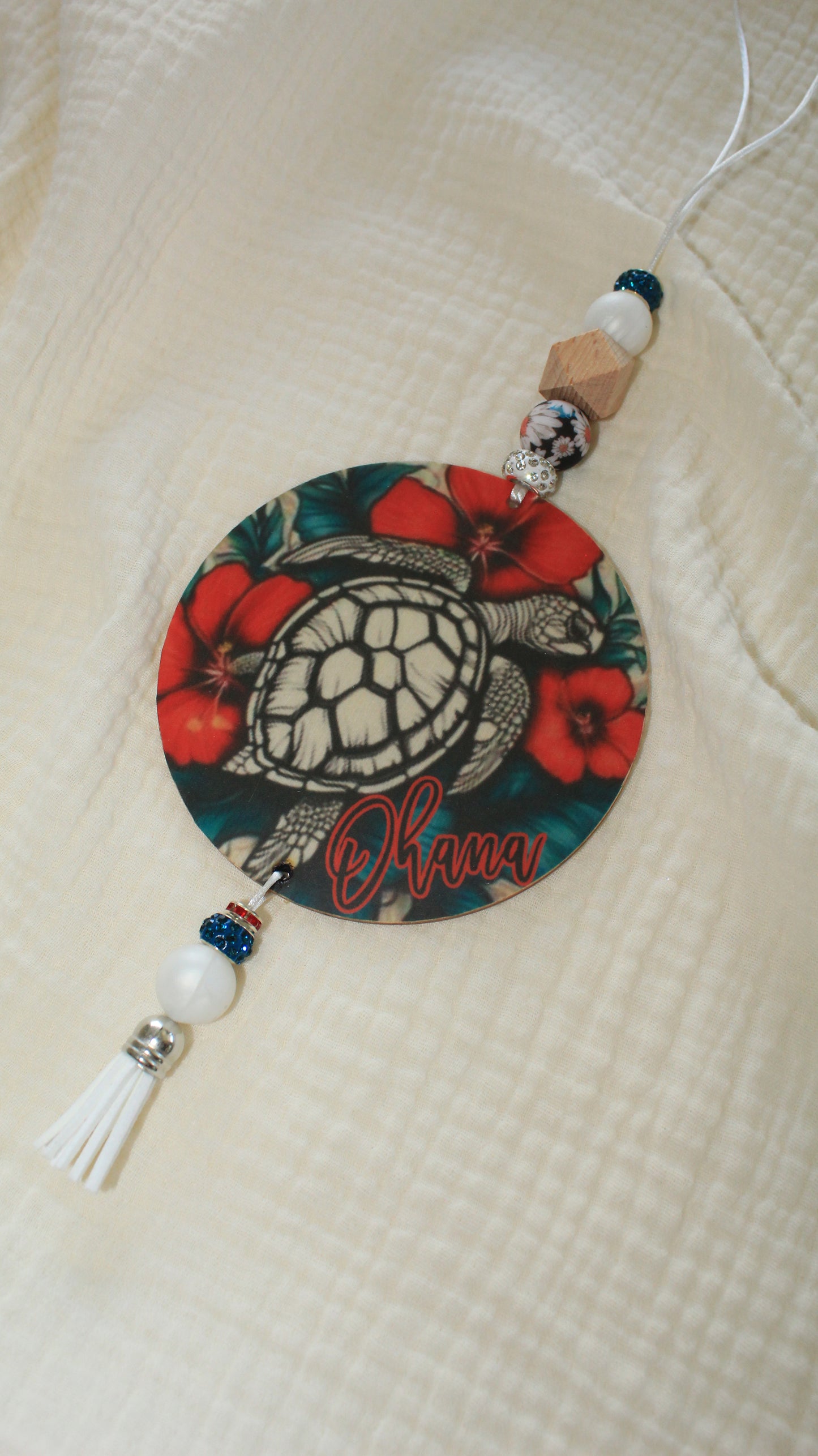 Tortoise "Ohana" Car Charm