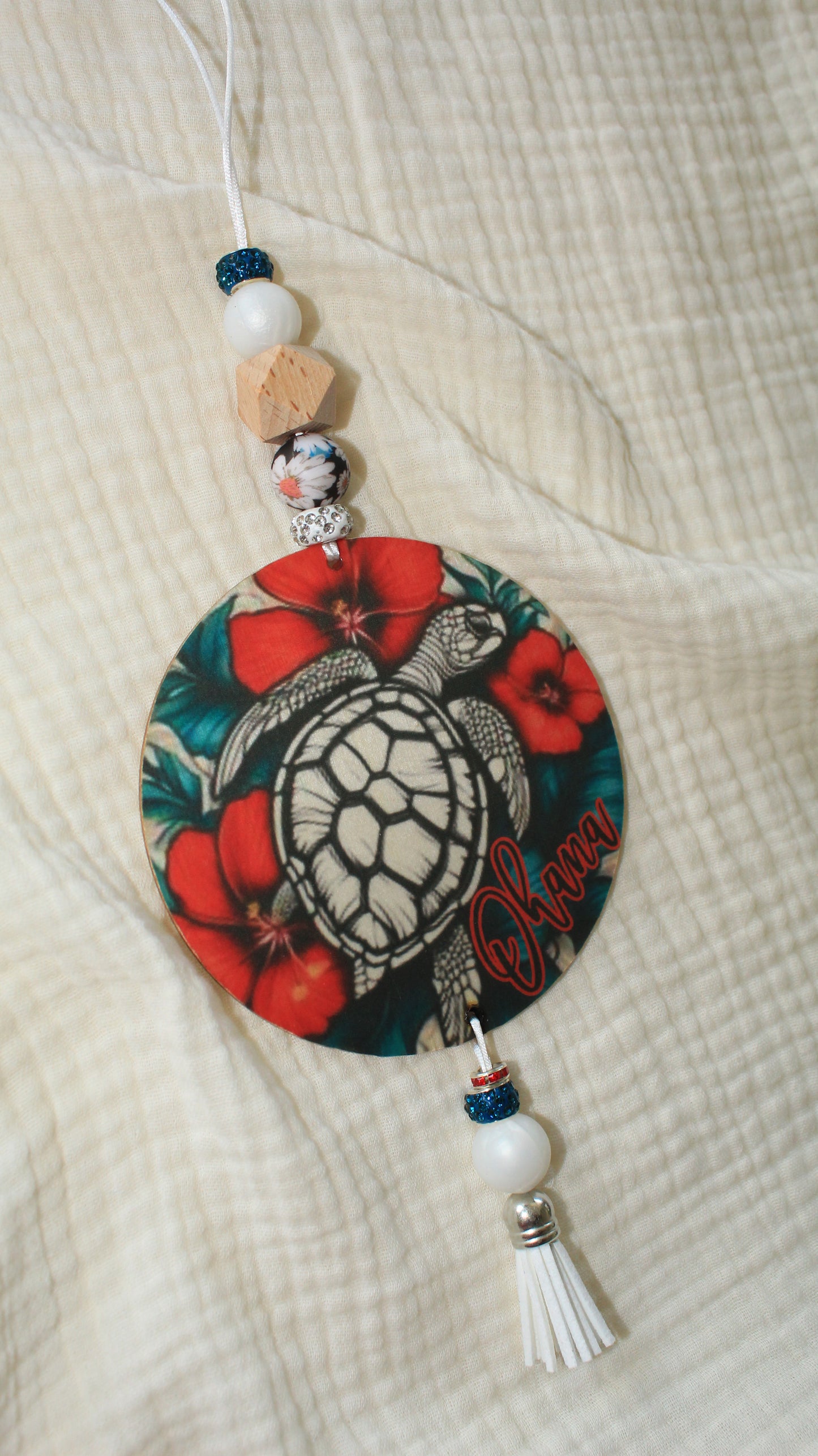 Tortoise "Ohana" Car Charm